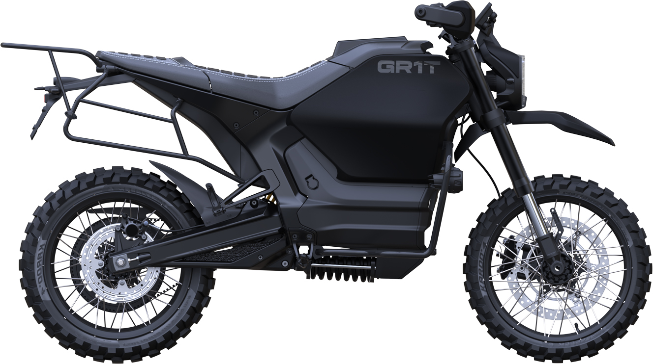 GR1T G1XR Raider, veröffentlichte Hersteller-Prototypenillustration mit Gepäckträgern; keine Serien- oder Testaufnahme